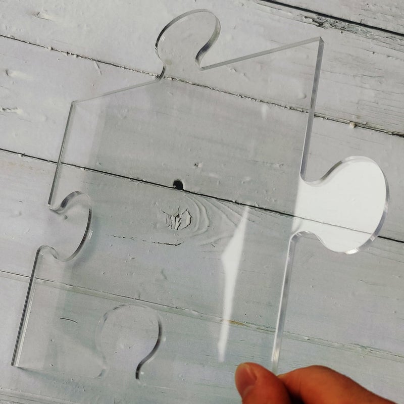 KINGRIA 4 in1 Board Puzzle Piece Serving Router Template for Woodworking 1/4'' Thick DIY Router Template Acrylic Inlay Template Inlay Template Charcuterie Home Kitchen Cutting - Image 5